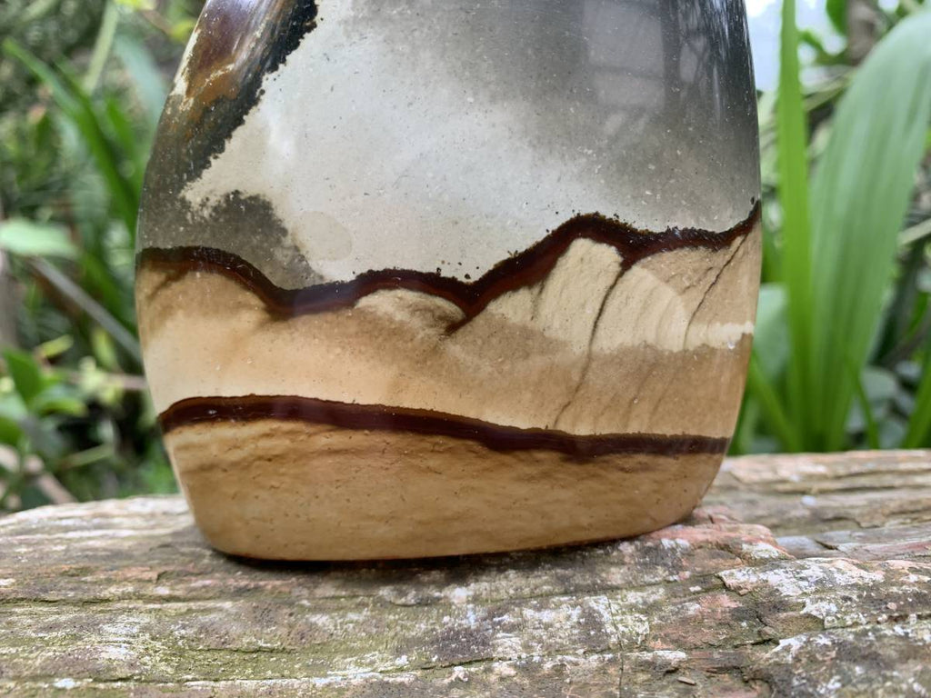 Polished Polychrome Jasper Standing Free Form x 1 from Northwest Coast, Madagascar
