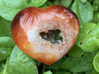 Polished Carnelian Gemstone Heart x 1 From Madagascar