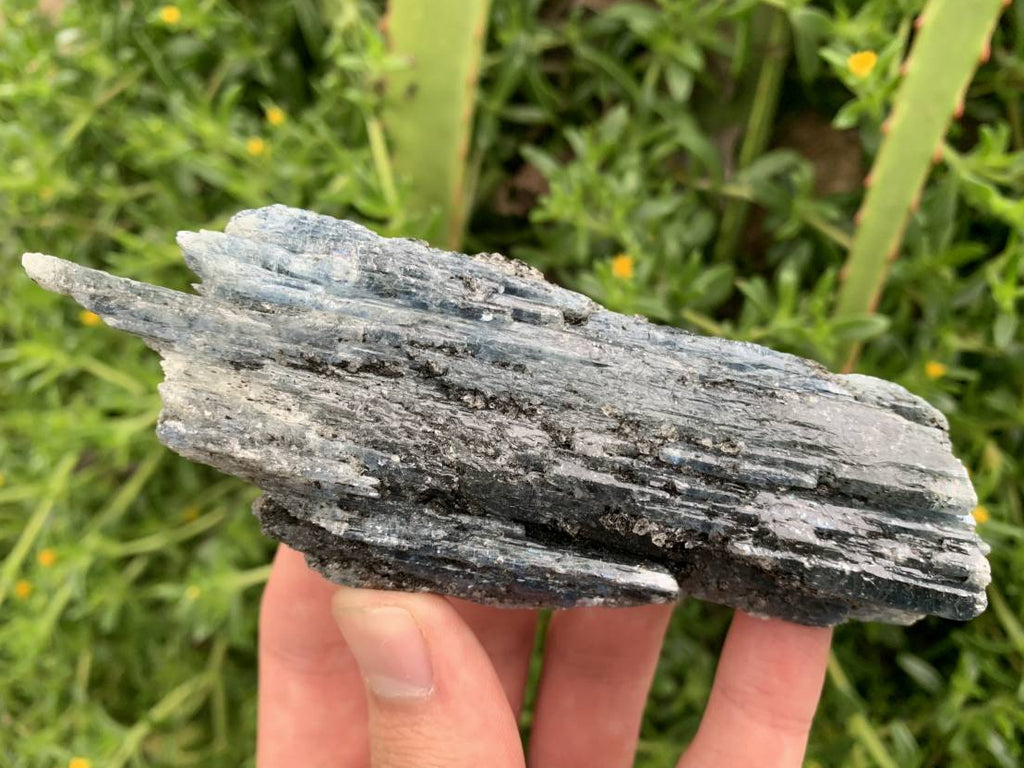 Natural Large Blue Kyanite with Biotite Mica Specimen x 1 From Karoi, Zimbabwe