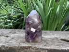 Polished Smokey Amethyst, Window Quartz Crystal with Enhydro x 1 From Akansobe, Madagascar