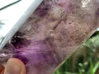 Polished Smokey Amethyst, Window Quartz Crystal with Enhydro x 1 From Akansobe, Madagascar