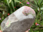 Polished Watermelon Tourmaline in Smokey Quartz Standing Free Form x 1 From Mozambique