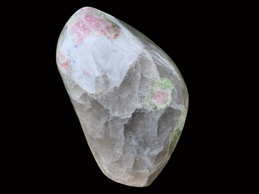 Polished Watermelon Tourmaline in Smokey Quartz Standing Free Form x 1 From Mozambique