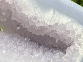 Polished XXL Blue Lace Agate with Lilac Amethyst Crystalline Geode, Display Piece x 1 from Nsanje, Malawi