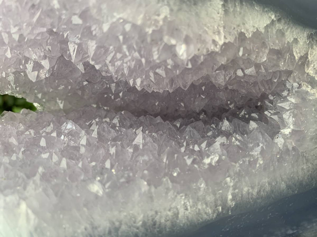 Polished XXL Blue Lace Agate with Lilac Amethyst Crystalline Geode, Display Piece x 1 from Nsanje, Malawi