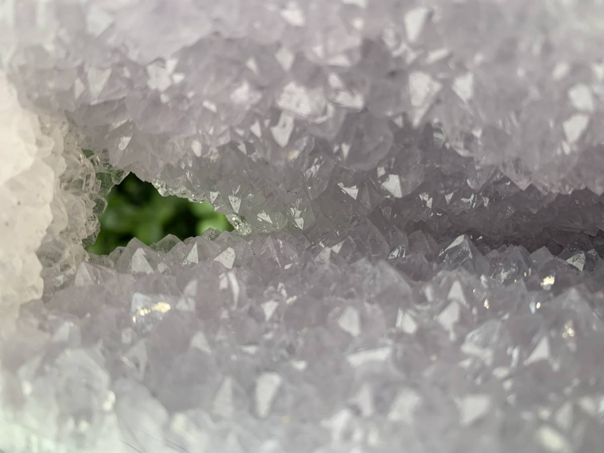 Polished XXL Blue Lace Agate with Lilac Amethyst Crystalline Geode, Display Piece x 1 from Nsanje, Malawi