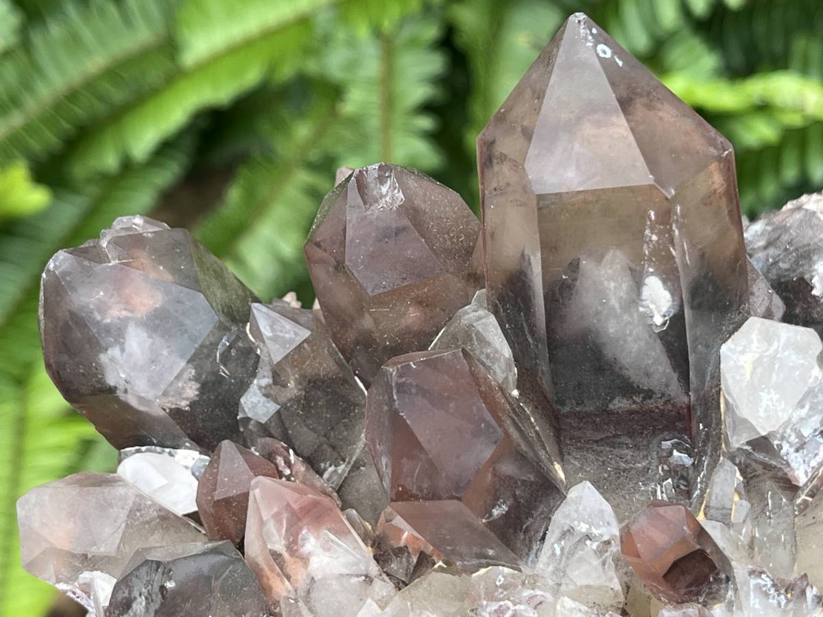 Natural Large Phantom Red Hematoid Quartz Crystal Cluster x 1 From Karoi, Zimbabwe