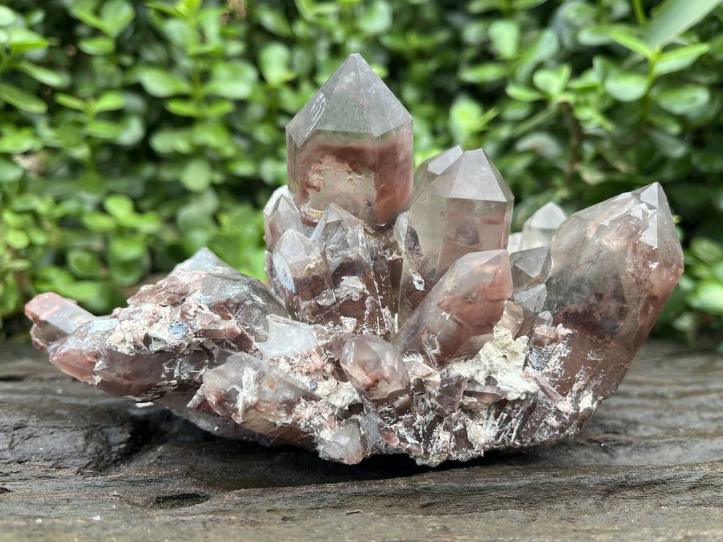 Natural Large Phantom Red Hematoid Quartz Crystal Cluster x 1 From Karoi, Zimbabwe