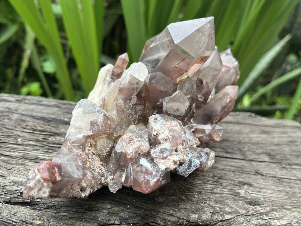 Natural Large Phantom Red Hematoid Quartz Crystal Cluster x 1 From Karoi, Zimbabwe