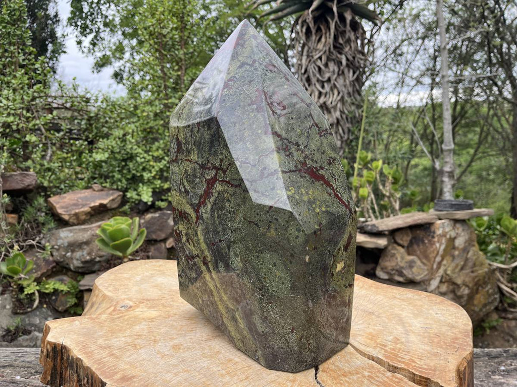 Polished XXL Bastite Dragonsblood Stone Display Crystal x 1 From Tshipise, South Africa