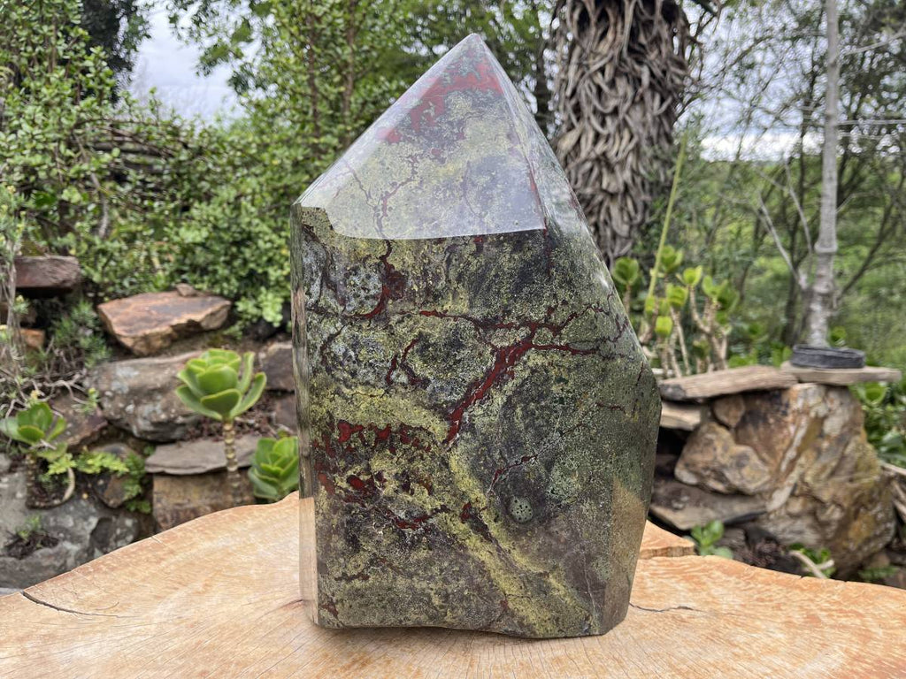 Polished XXL Bastite Dragonsblood Stone Display Crystal x 1 From Tshipise, South Africa