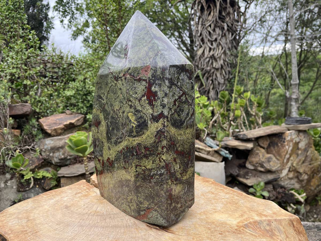 Polished XXL Bastite Dragonsblood Stone Display Crystal x 1 From Tshipise, South Africa