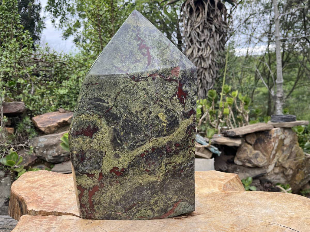 Polished XXL Bastite Dragonsblood Stone Display Crystal x 1 From Tshipise, South Africa