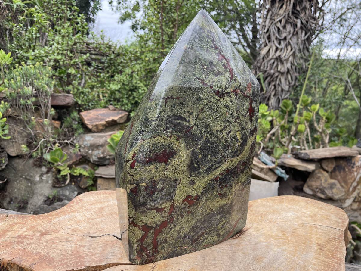 Polished XXL Bastite Dragonsblood Stone Display Crystal x 1 From Tshipise, South Africa