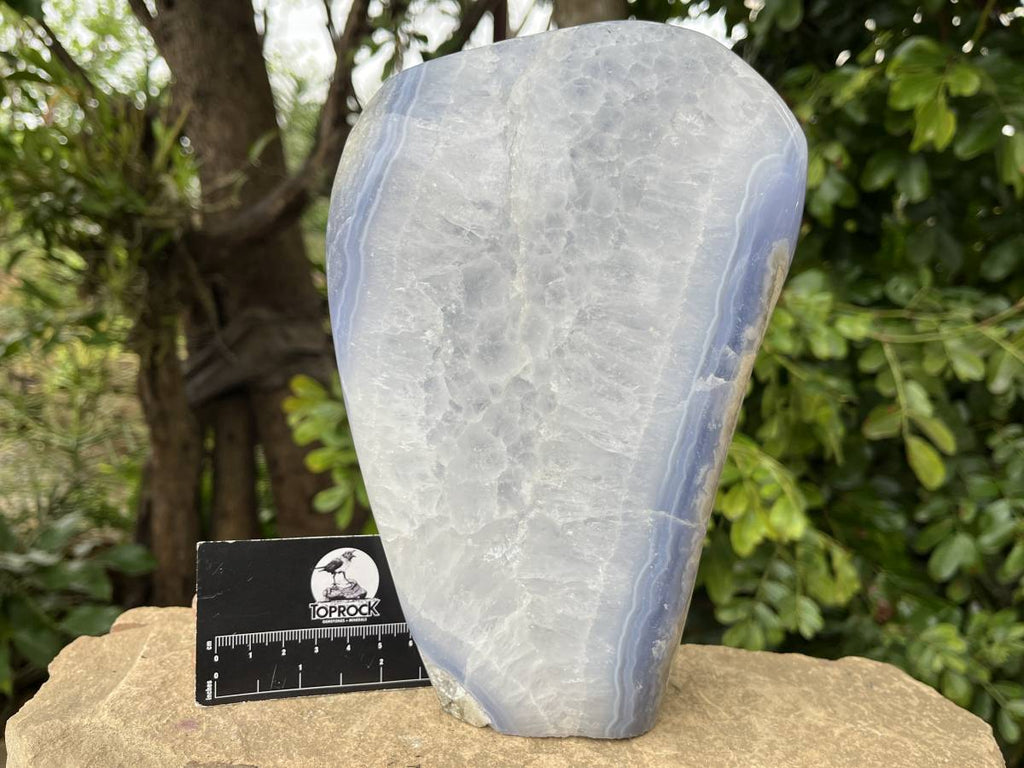 Polished XXL Blue Lace Agate Display Piece  x 1 From Nsanje, Malawi