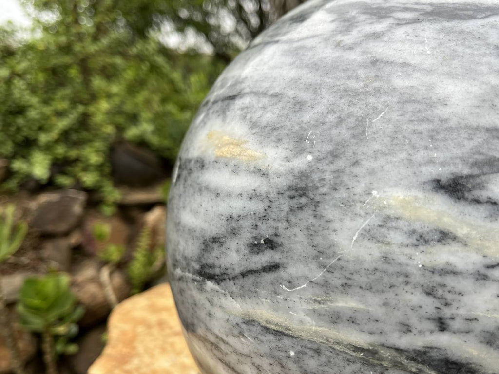 Polished XL Zebra Marble Sphere x 1 From Australia