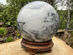 Polished XL Zebra Marble Sphere x 1 From Australia