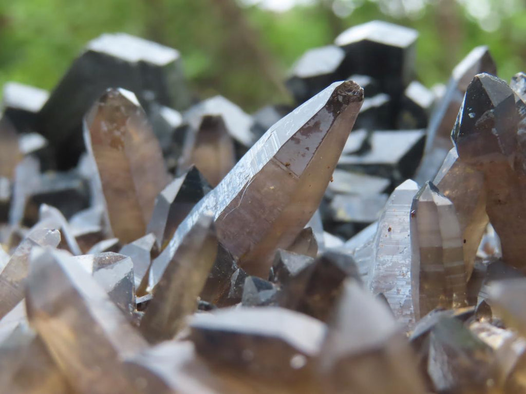 Natural XXL Schorl Black Tourmaline Flat Plate with, Smokey Quartz, Hyalite Opal Specimen x 1 From Erongo, Namibia