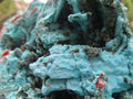 Natural Chrysocolla Blade Crystal Pseudomorph after Malachite with Druzy Coated Ball Malachite on Dolomite x 1 From Lupoto Mine, Congo
