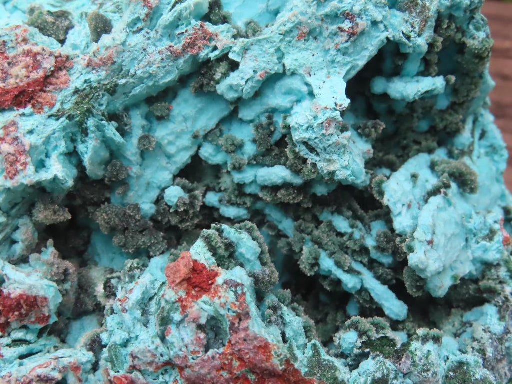 Natural Chrysocolla Blade Crystal Pseudomorph after Malachite with Druzy Coated Ball Malachite on Dolomite x 1 From Lupoto Mine, Congo