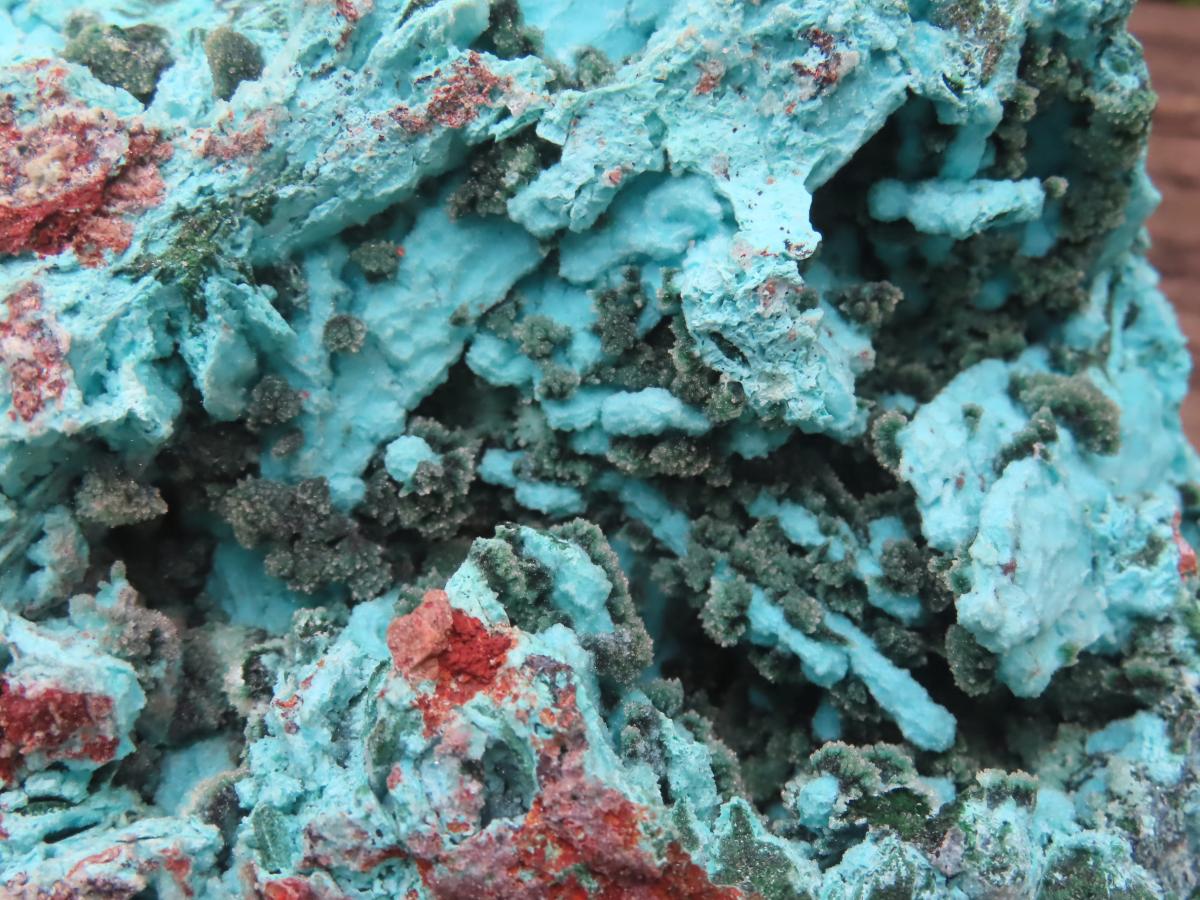 Natural Chrysocolla Blade Crystal Pseudomorph after Malachite with Druzy Coated Ball Malachite on Dolomite x 1 From Lupoto Mine, Congo