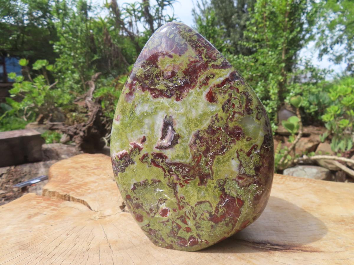 Polished Large Bastite Dragons Blood Stone Standing Free Form x 1 From Tshipise, South Africa
