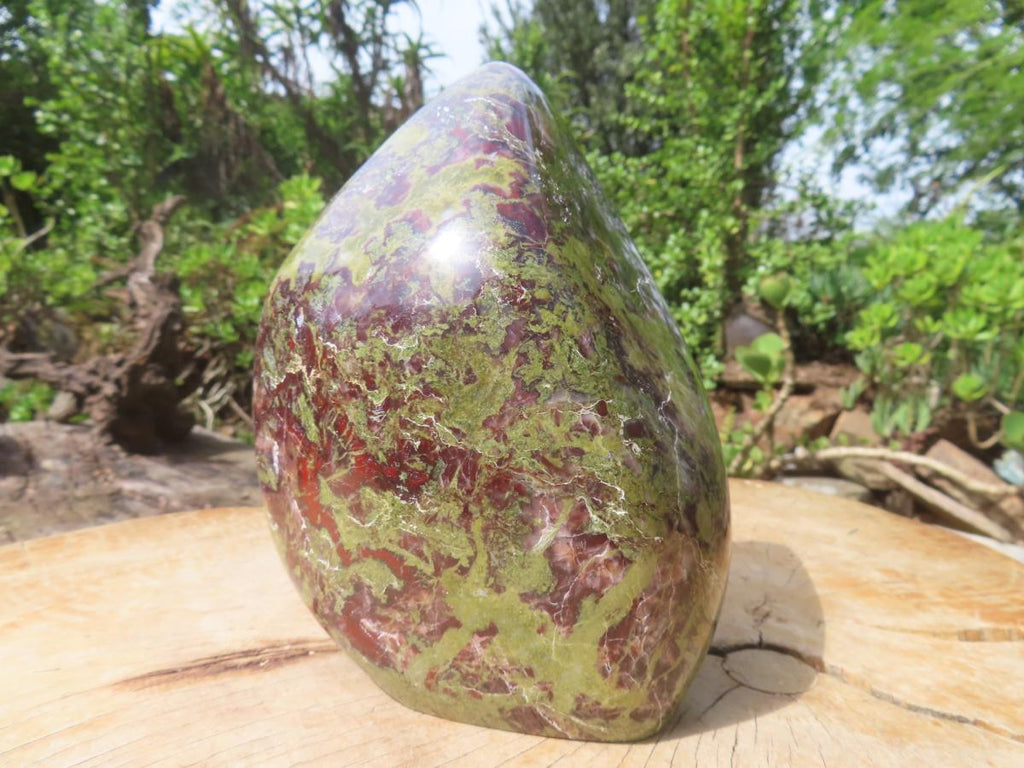 Polished Large Bastite Dragons Blood Stone Standing Free Form x 1 From Tshipise, South Africa