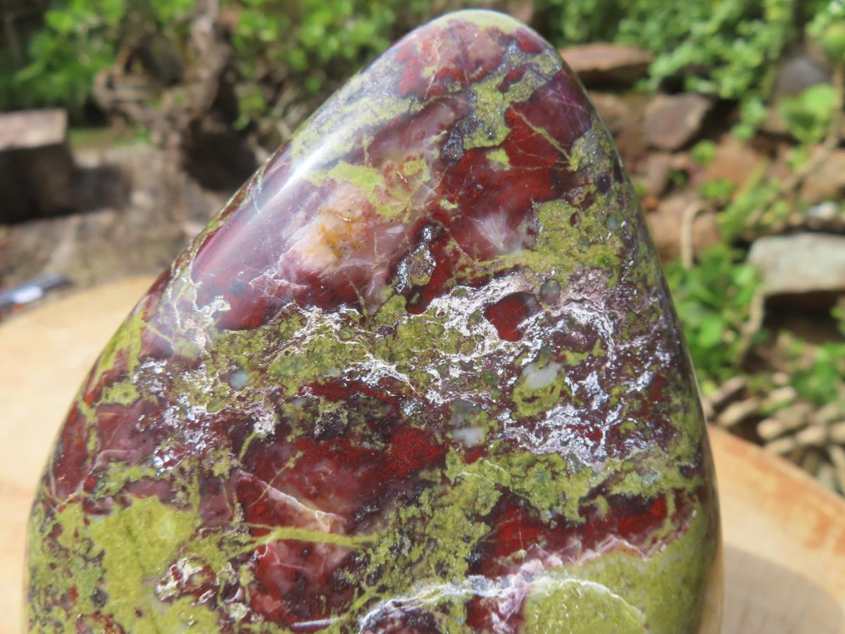 Polished Large Bastite Dragons Blood Stone Standing Free Form x 1 From Tshipise, South Africa