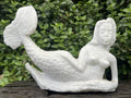 Hand-Made Unique White Marble Mermaid Carving x 1 From Zimbabwe