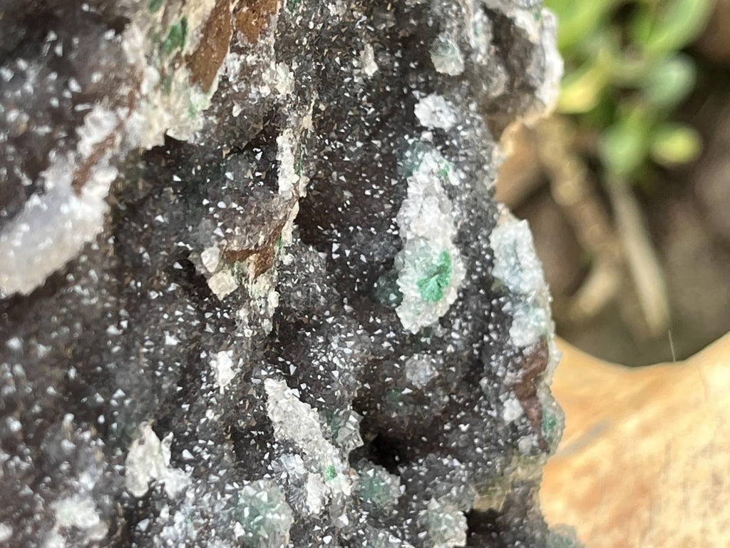 Natural Exquisite Drusy Quartz Coated Ball Malachite Stalactites on Dolomite Matrix Specimen x 1 From Kambove, Congo