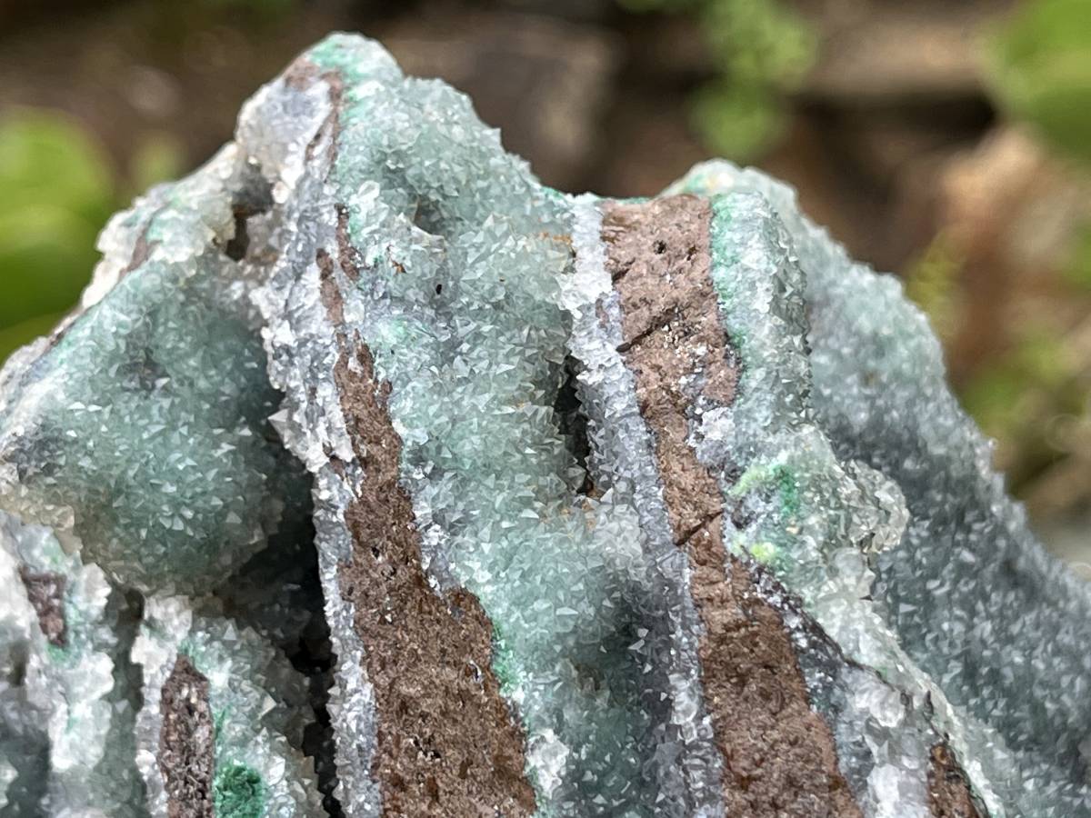 Natural Exquisite Drusy Quartz Coated Ball Malachite Stalactites on Dolomite Matrix Specimen x 1 From Kambove, Congo