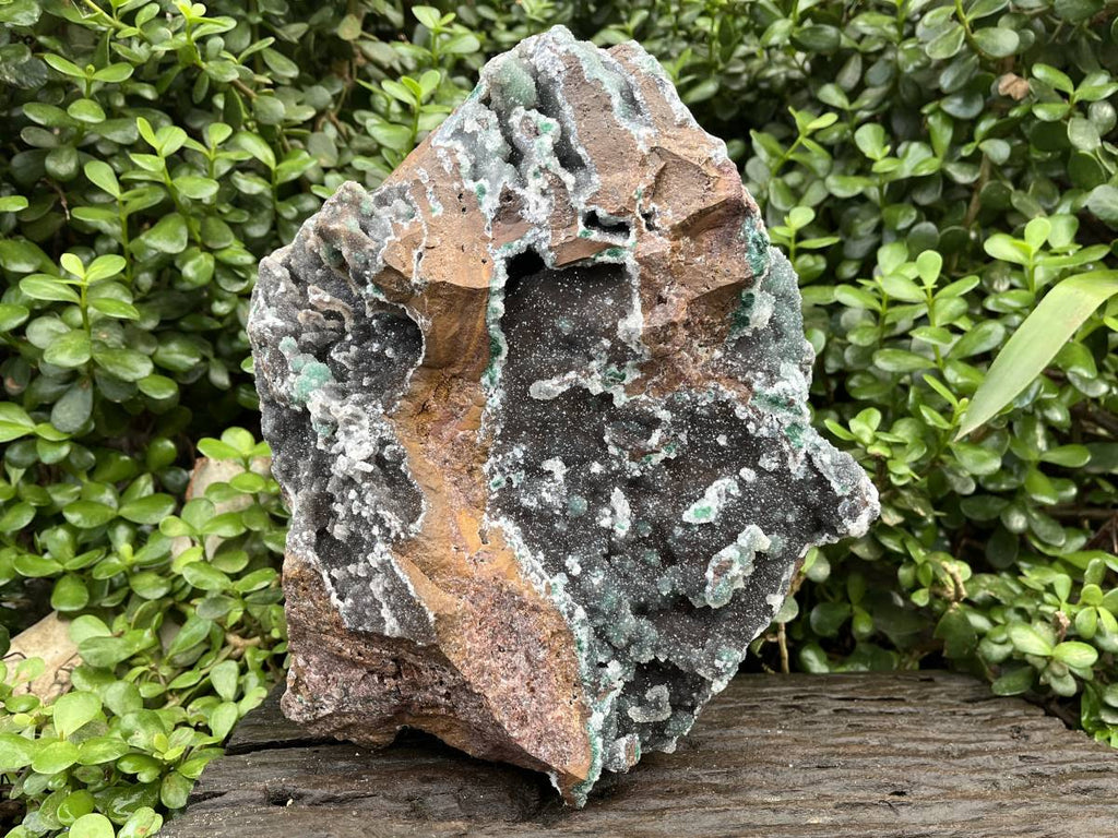 Natural Exquisite Drusy Quartz Coated Ball Malachite Stalactites on Dolomite Matrix Specimen x 1 From Kambove, Congo