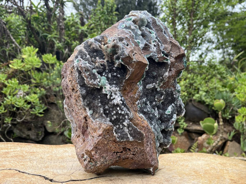 Natural Exquisite Drusy Quartz Coated Ball Malachite Stalactites on Dolomite Matrix Specimen x 1 From Kambove, Congo