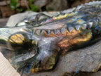 Hand Made XXL Crocodile Labradorite Carving x 1 From Tulear, Madagascar