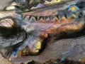 Hand Made XXL Crocodile Labradorite Carving x 1 From Tulear, Madagascar