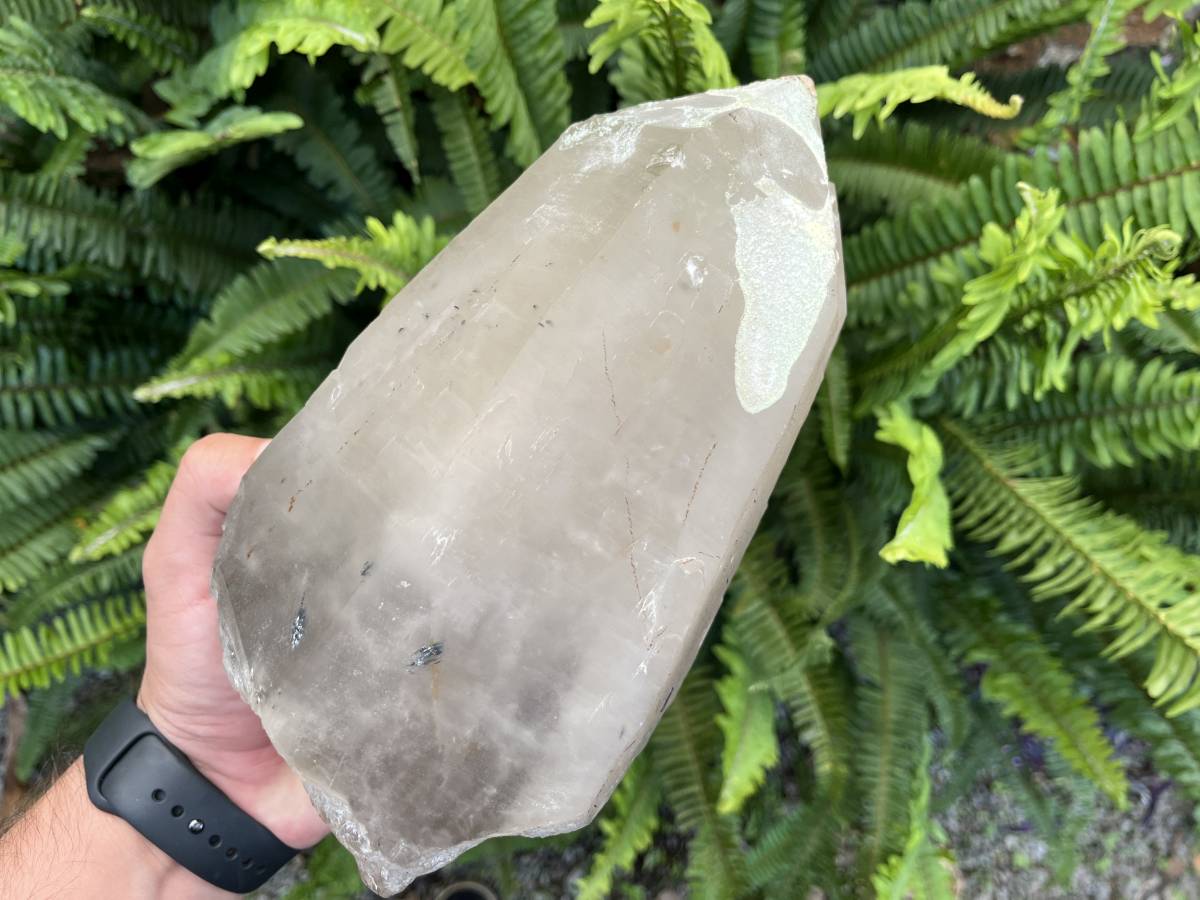 Natural Smokey with Hyalite Opal and Rutile Quartz Crystal x 1 From Erongo, Namibia