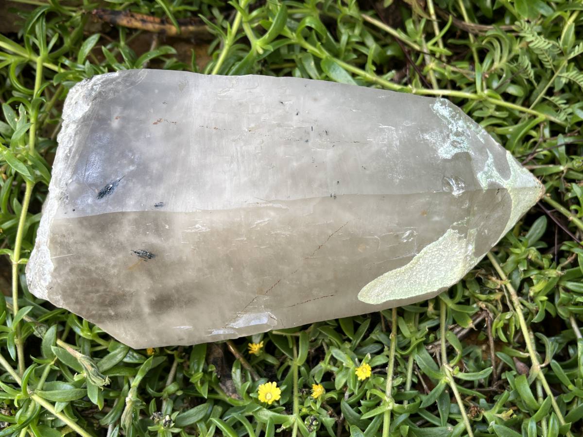 Natural Smokey with Hyalite Opal and Rutile Quartz Crystal x 1 From Erongo, Namibia