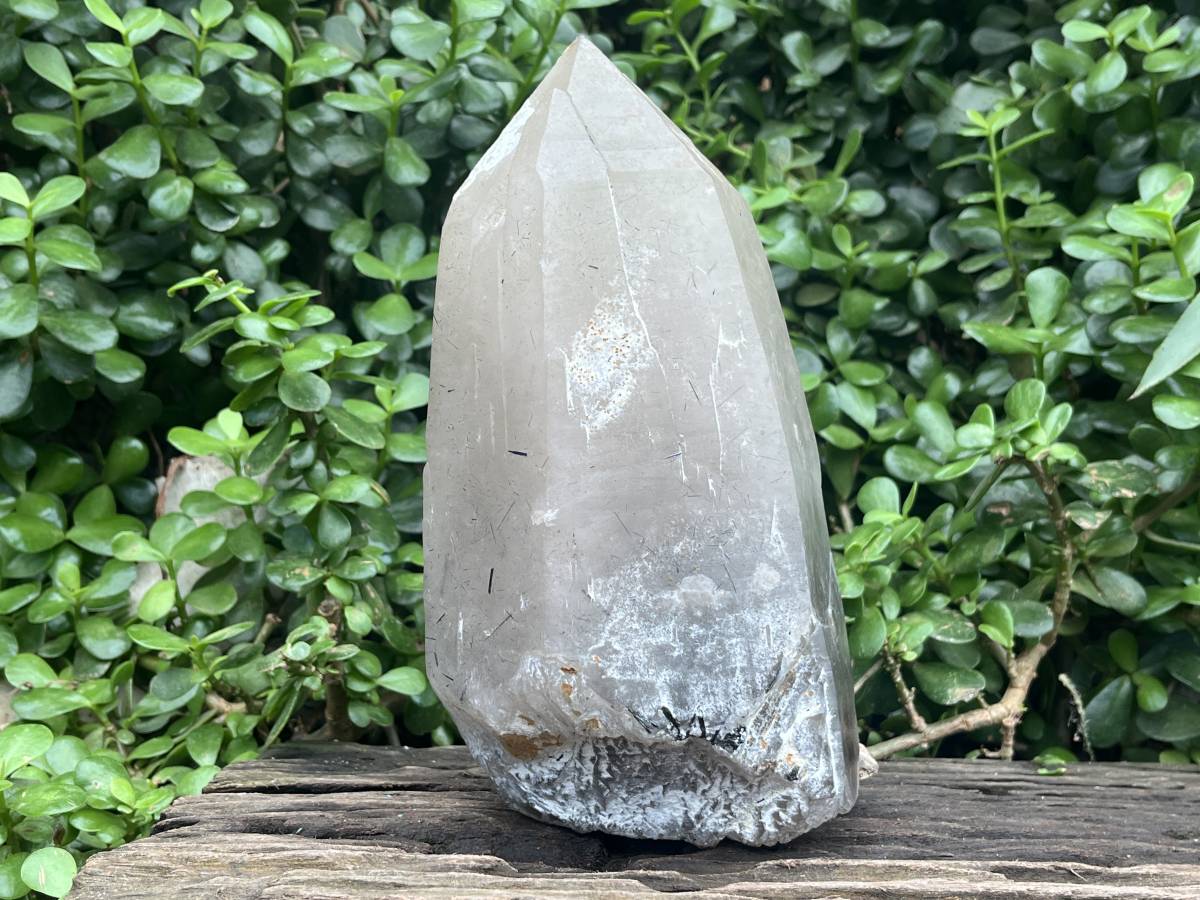 Natural Smokey with Hyalite Opal and Rutile Quartz Crystal x 1 From Erongo, Namibia