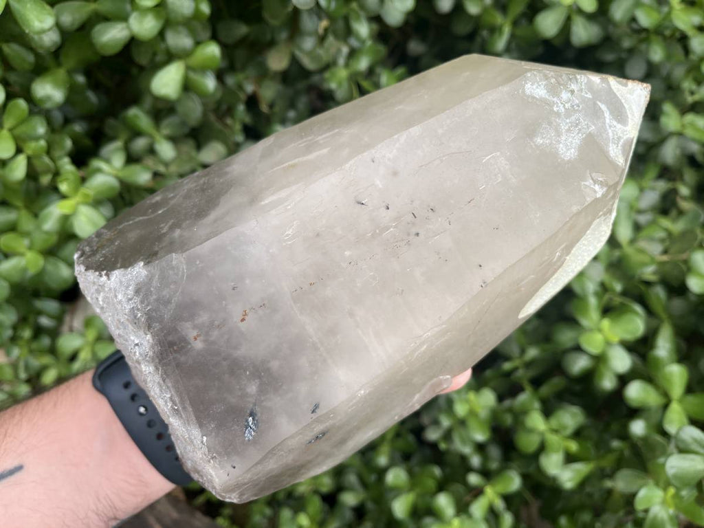 Natural Smokey with Hyalite Opal and Rutile Quartz Crystal x 1 From Erongo, Namibia