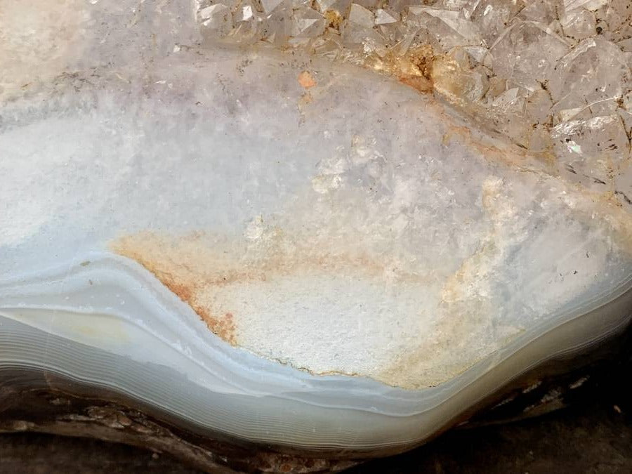 Polished XXL Agate Crystal Geode x 1 From Madagascar