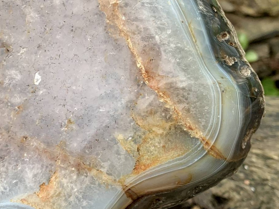 Polished XXL Agate Crystal Geode x 1 From Madagascar