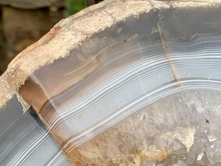 Polished XXL Agate Crystal Geode x 1 From Madagascar