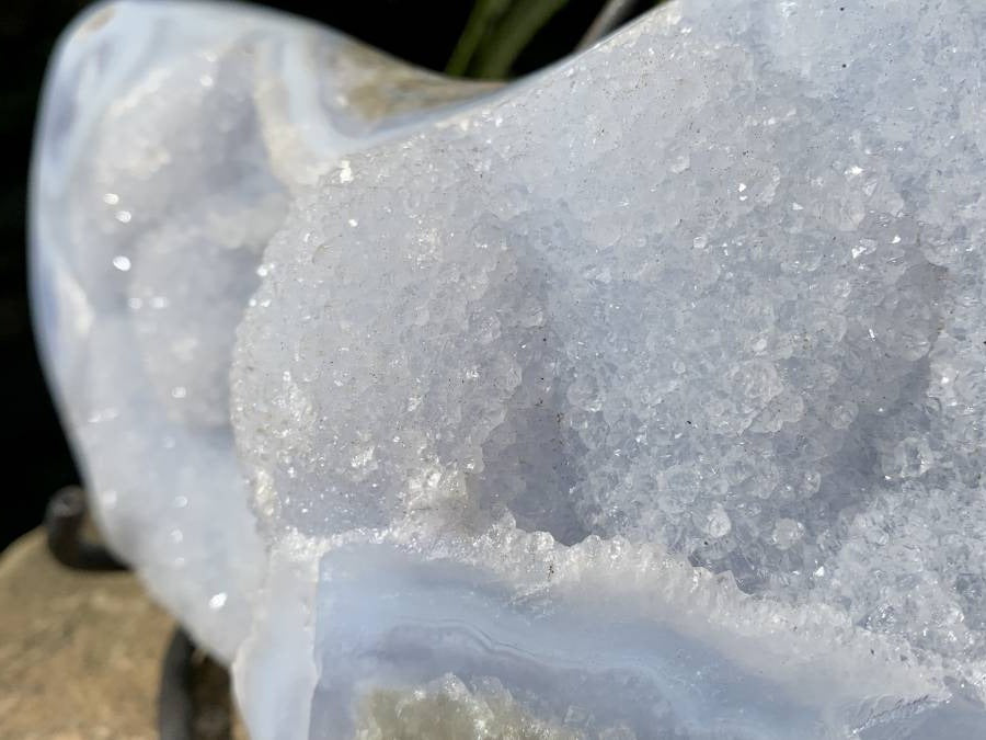 Polished XL Blue Lace Agate Display Piece x 1 From Nsanje, Malawi