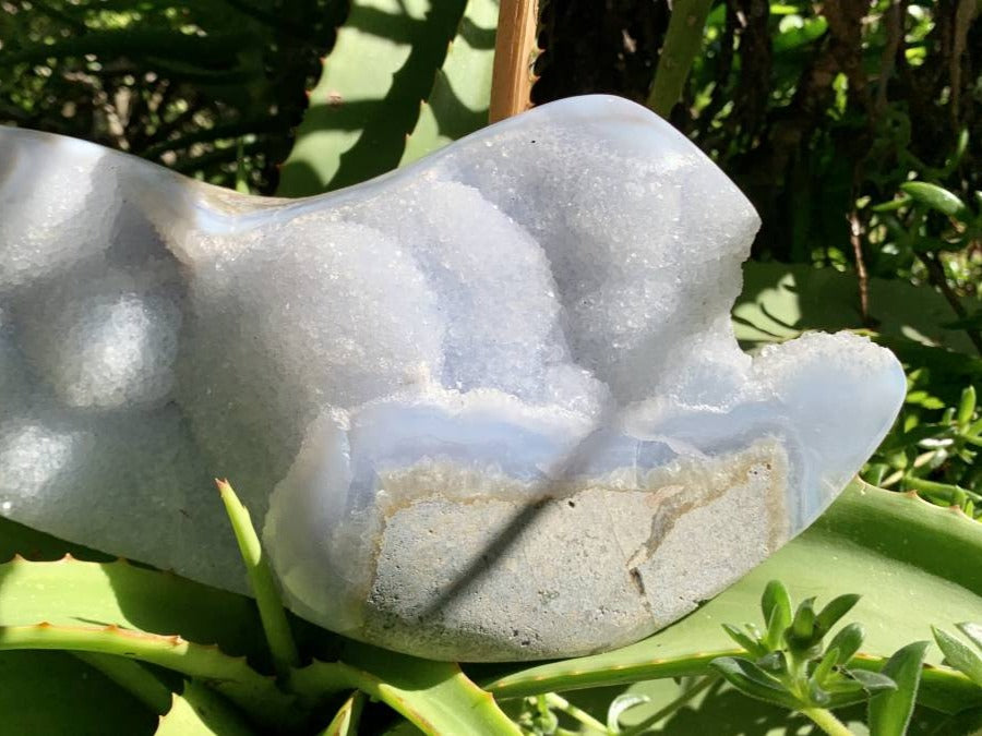 Polished XL Blue Lace Agate Display Piece x 1 From Nsanje, Malawi