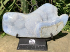 Polished XL Blue Lace Agate Display Piece x 1 From Nsanje, Malawi