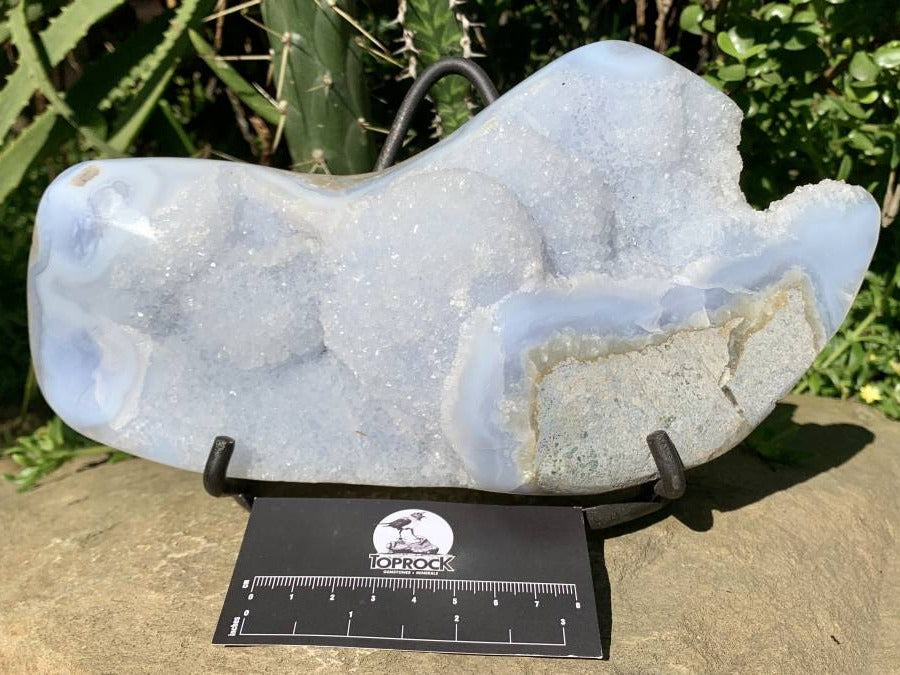 Polished XL Blue Lace Agate Display Piece x 1 From Nsanje, Malawi