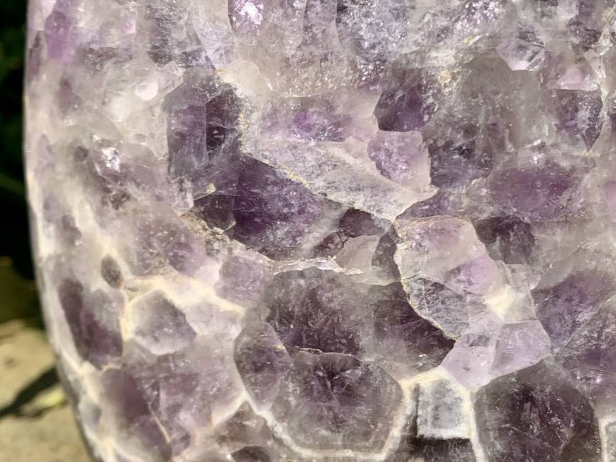 Polished Extra Large Flower Chevron Amethyst Display Piece x 1 From Madagascar