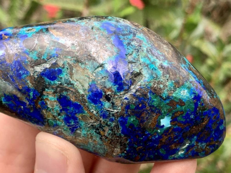 Polished Rare Azurite, Chrysocolla and Malachite Specimen x 1 From Kaokoveld, Namibia