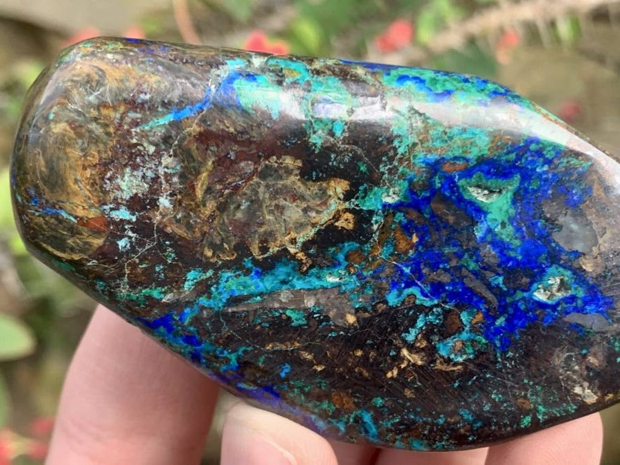 Polished Rare Azurite, Chrysocolla and Malachite Specimen x 1 From Kaokoveld, Namibia