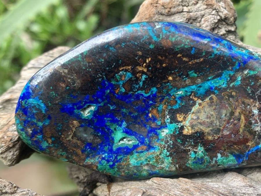 Polished Rare Azurite, Chrysocolla and Malachite Specimen x 1 From Kaokoveld, Namibia